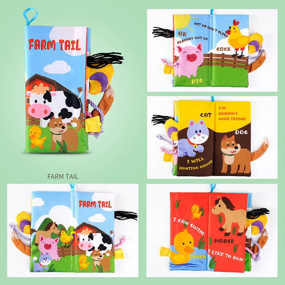 Детские 3D Мягкая книжка для младенцев первые познавательные книги по развитию