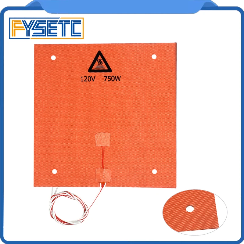 

1PC Silicone Heater Pad 310x310mm For CR-10 3D Printer Bed With Screw Holes ,Adhesive Backing & Sensor
