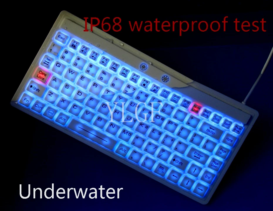 YLGF L27 светодиодный WH IP67 IP68 Водонепроницаемая клавиатура промышленная силикон