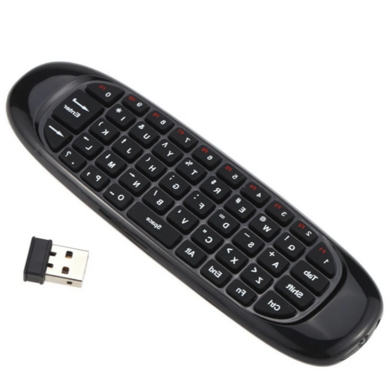 Беспроводная игровая клавиатура C120 Fly Air Mouse перезаряжаемая Клавиатура 2 4 ГГц