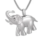 Ожерелье IJD9743 для кремации в виде слона для мужчин и женщин, ожерелье из нержавеющей стали 316L для хранения ювелирных изделий в виде золы животного