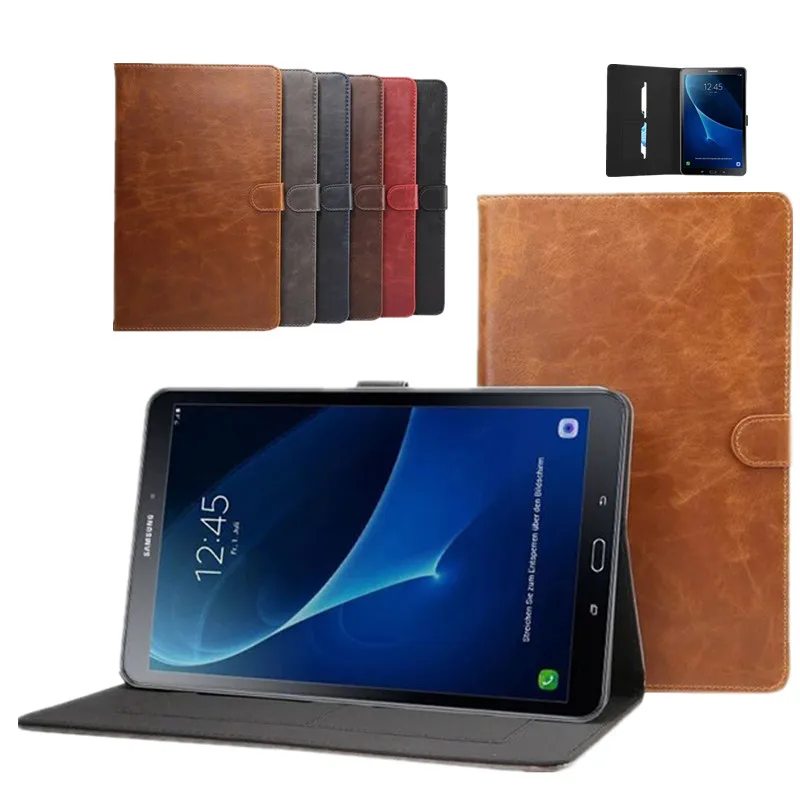 Флип чехол для Samsung Galaxy Tab A A6 10 1 2016 T585 T580 SM T580N чехлы планшетов умный с рисунком Crazy