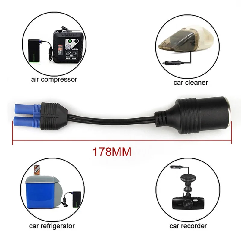 

12V 15A EC-5 car jump starter Car Cigarette Lighter Socket Plug Connector Cable Adapter Car Jump Starter Power Source