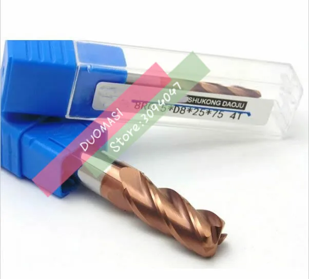 2F R0.5*4*2*50 Карбид Концевая фреза ЧПУ контроллер карбида шпинделя R0.5 токарный