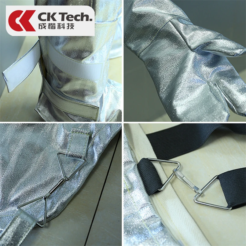 CK Tech. Алюминий Фольга огонь охраняемых одежда с защитой от ожогов Термальность изоляционная одежда огнеупорные 1000 градусов теплоизоляция (art.: 3a352b0aec0) - 3a352b0aec0