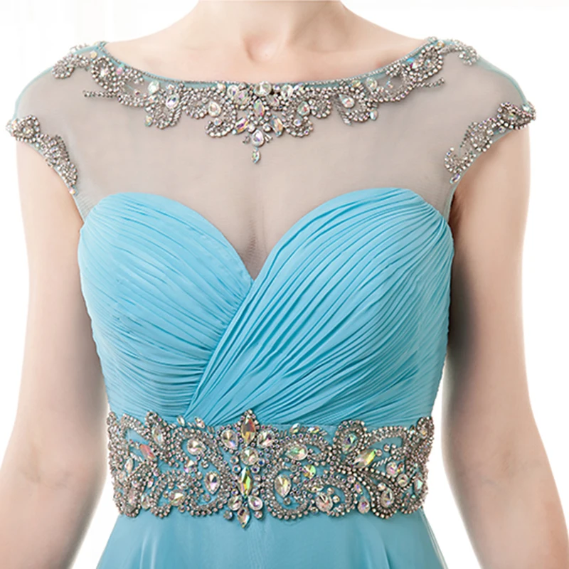 Просвечивающие Вечерние платья Длинные 2018 ТРАПЕЦИЕВИДНОЕ Расшитое бисером с