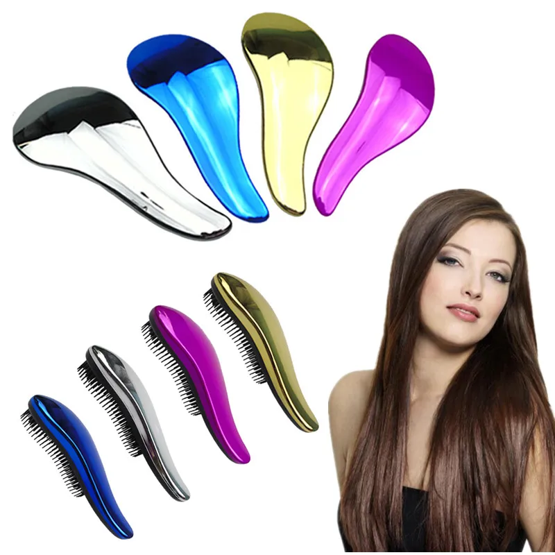 1 шт. гальваническим Detangling массажные расчески Волшебная расческа для волос