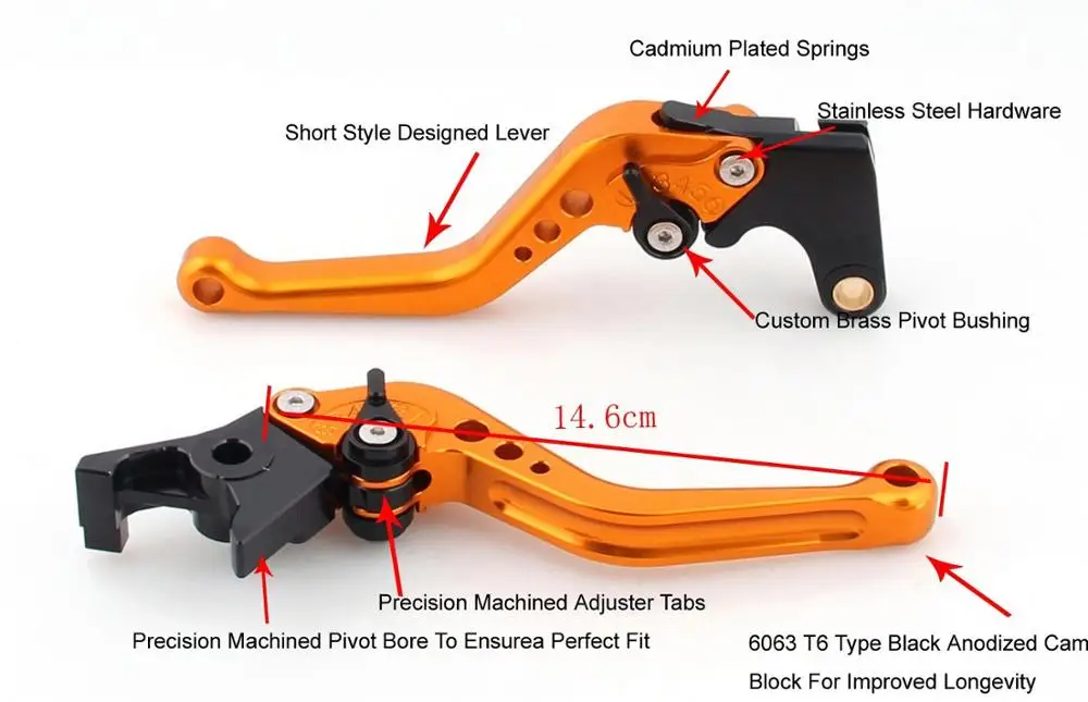 Короткие и длинные для Honda CBR600 F2 F3 F4 F4i 1991-2007 CB919 2002-2007 Hornet 2004 мотоциклетные Регулируемые сцепные рычаги с ЧПУ (art.: 7a32df28c) - 7a32df28c