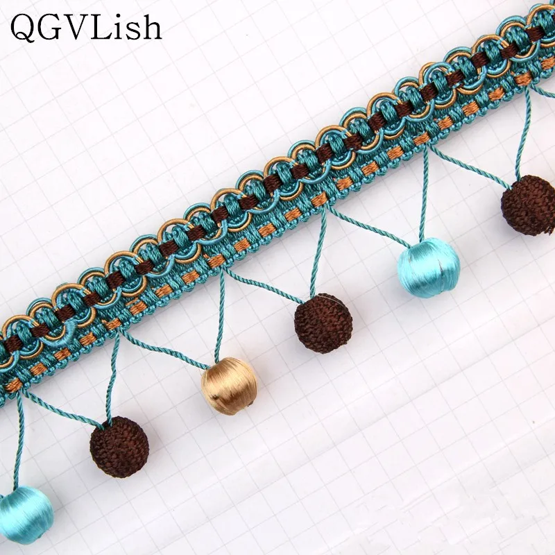 QGVLish 12 м/лот деревянные перекрестные бусины занавески кружевная отделка ремни