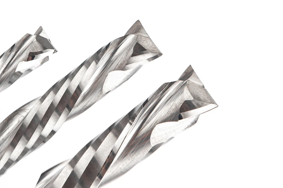 HUHAO 1pc Imported Material Two-flute Composite Milling Cutter Woodworking Cutter PVC MDF Clamp Board Straight Cutter