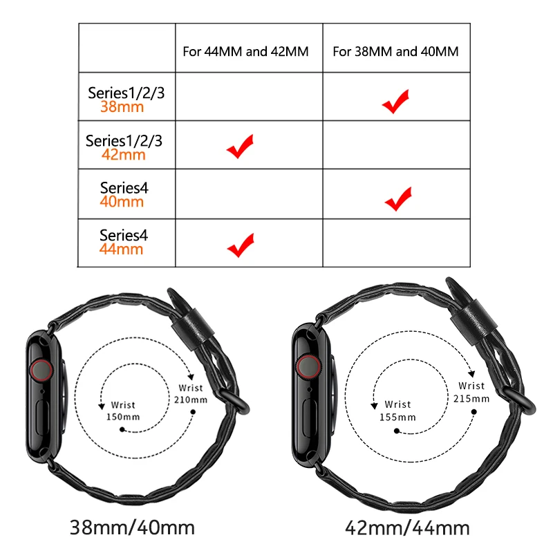 Оригинальный ремешок Laforuta из натуральной кожи для Apple Watch Series 1 2 3 4 часов браслет 44
