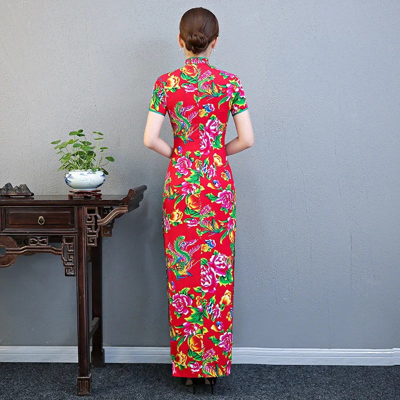 Новое длинное платье Ципао в винтажном китайском стиле вечернее весеннее