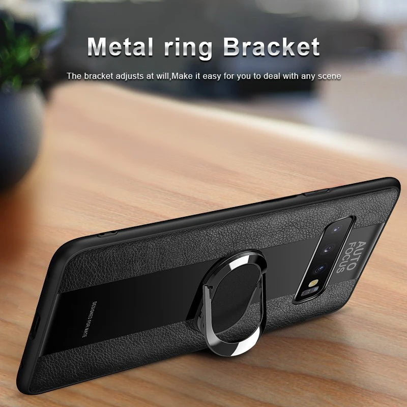 BXE Luxury Phone Case For Samsung Galaxy S8 S9 S10 Plus S10e With Magnetic Holder Ring S10Plus S9+ |