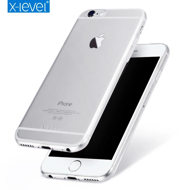X Level Противоскользящий прозрачный мягкий ТПУ чехол для iPhone 6 6S 7 Plus силиконовые