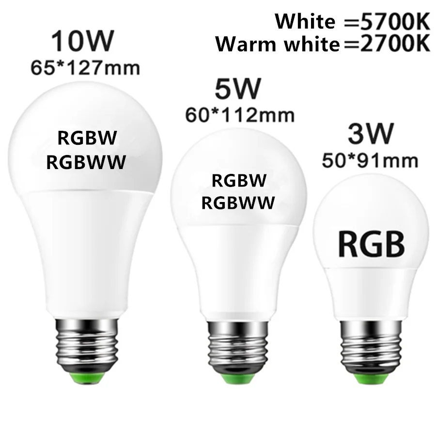 E27/B22 RGB белый теплый светодиодный светильник 110 В 220 3 Вт 5 10 16 цветов Функция