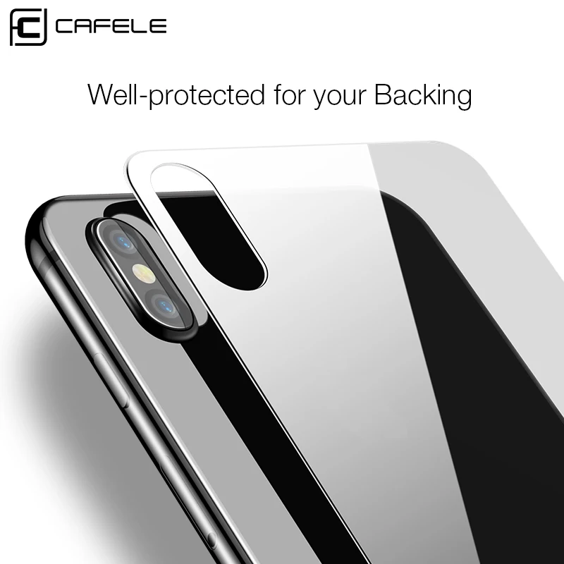CAFELE Оригинальная защитная накладка для задней панели телефона пленка для iPhone X 10 Ультра тонкая HD Прозрачная Задняя стеклянная Защитная пленка для iPhone X 10