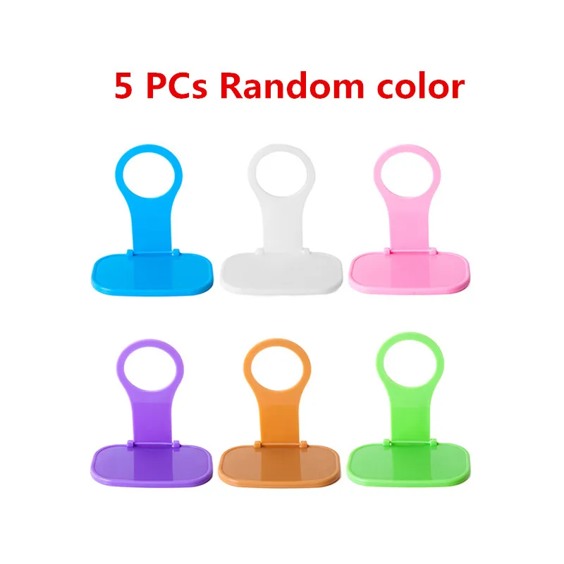 3 pcs random color 5/2/1 шт. случайный складной мобильный складной держатель сотового телефона настенный Зарядное устройство вешалка зарядная полка для зарядки мобильного телефона держатель - Цвет: 3 pcs random color