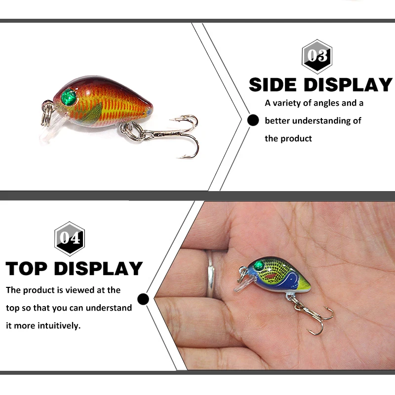 SEAPESCA 1 шт. Новый кренкбейт 2 5 см 7 г Isca искусственные приманки яркие глаза с острыми