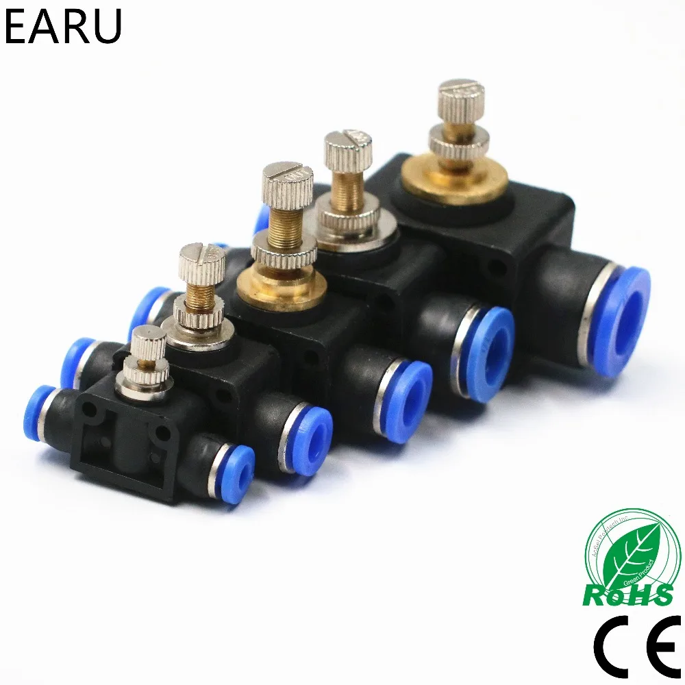 

Free shipping throttle valve SA 4-12mm Air Flow Speed Control Valve Tube Water Hose Pneumatic Push In Fittings