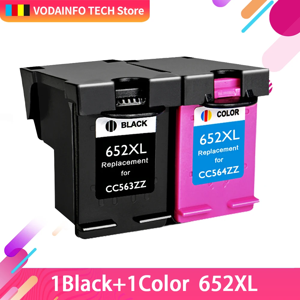 Картриджи QSYRAINBOW для принтеров HP 652 Deskjet 1115 1118 2135 2136 2138 3635 3636 4536 4535|Чернильные