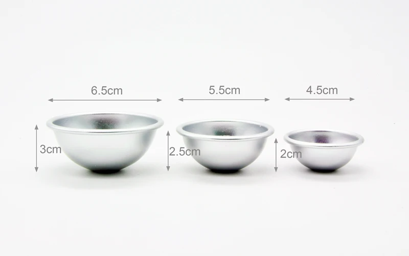 6pcs/set Aluminum Alloy Ball Sphere Shape Bath Bomb Mold Baking Bakeware Set | Дом и сад