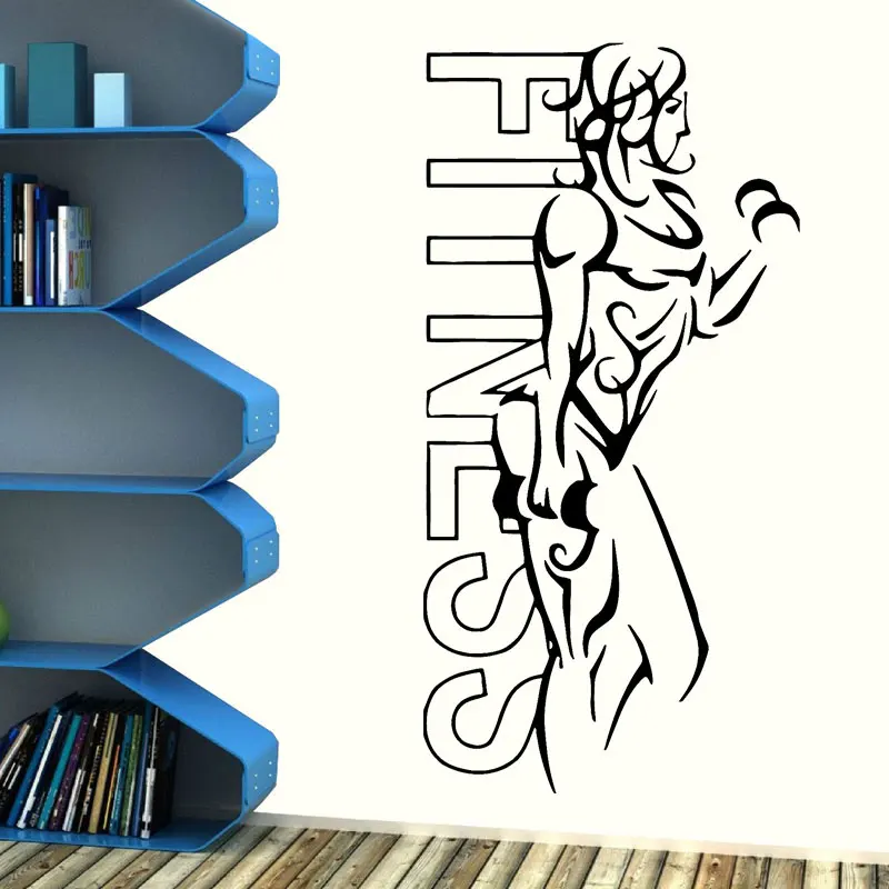 Виниловая наклейка на стену для фитнеса бодибилдинга спортзала|stickers room|wall vinylvinyl