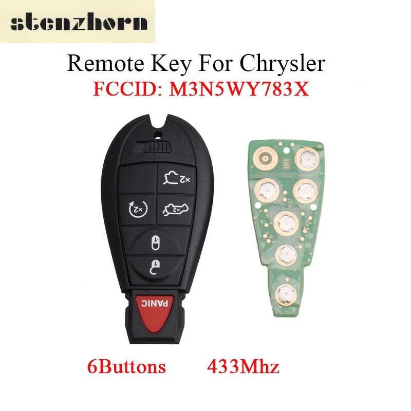 Stenzhorn 6 кнопок 433 мГц удаленный входной ключ для Chrysler Dodge M3N5WY783X автомобильный