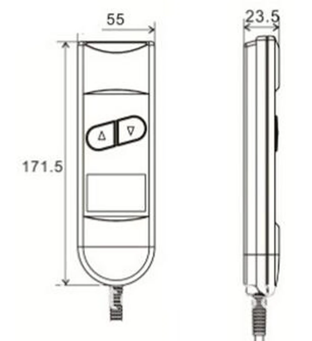 Бесплатная доставка 5-контактный 2-кнопочный ручной пульт дистанционного