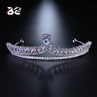 be 8 shiny luxury full rhinestone decorated bridal tiaras hair accessories wedding crown bride jewelry white gold color h118