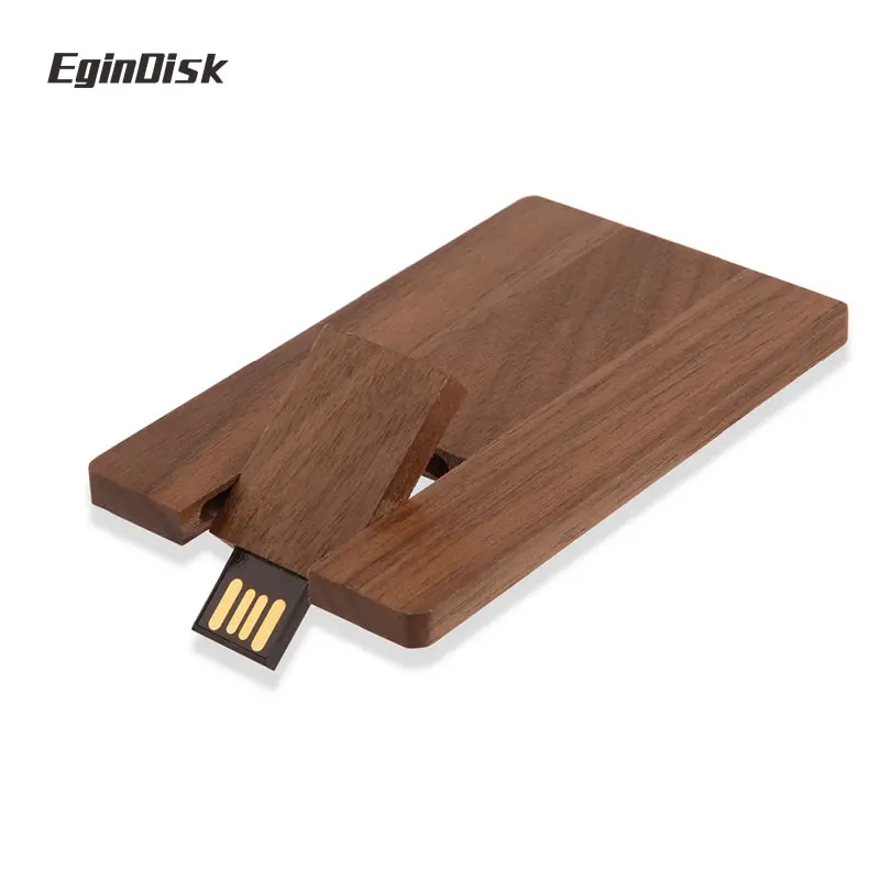 EginDisk деревянный кредитная карта Usb флеш-накопитель ручка с заказным логотипом