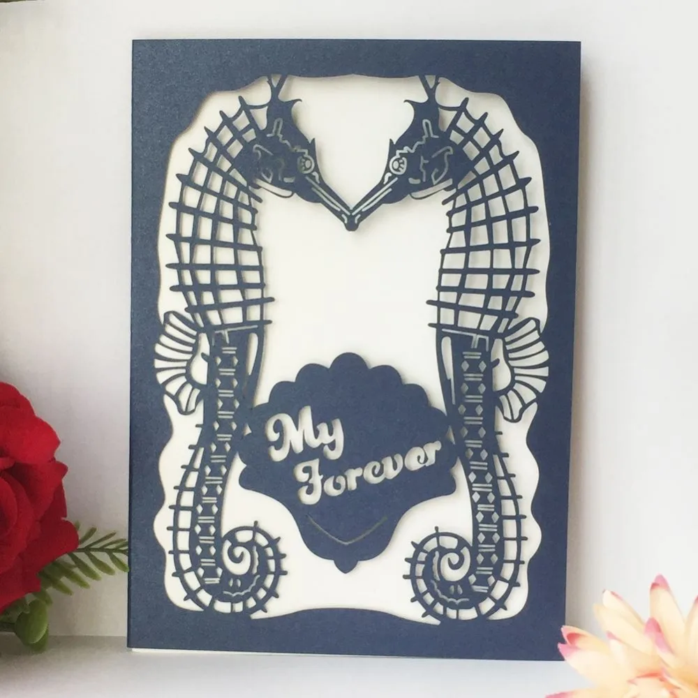 1 шт. красивые свадебные пригласительные открытки для влюбленных на день