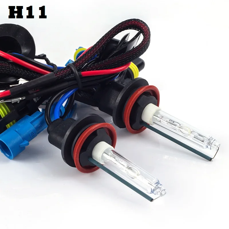 Супер яркий 9006 HB4 H7 H11 9005 H1 D2H автомобильный ксеноновый HID фара 55W 12V 4300K 6000K 8000K