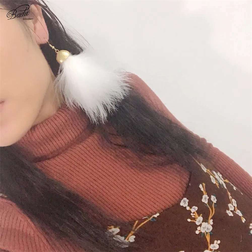 

Badu Romantic Pink Ostrich Feather Earring Lovely Dangle Girls Fashion Jewelry Light Weight Feather Earrings Gift Girlfriend