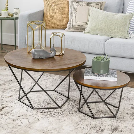 Журнальные столики мебель для гостиной домашняя из массива дерева + Железный