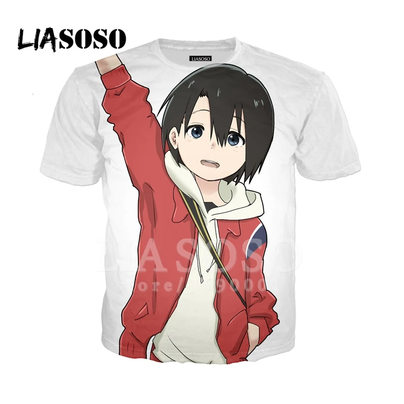 LIASOSO/женская и мужская футболка с 3D принтом тихий голос форма голоса Shouko Nishimiya Naoka