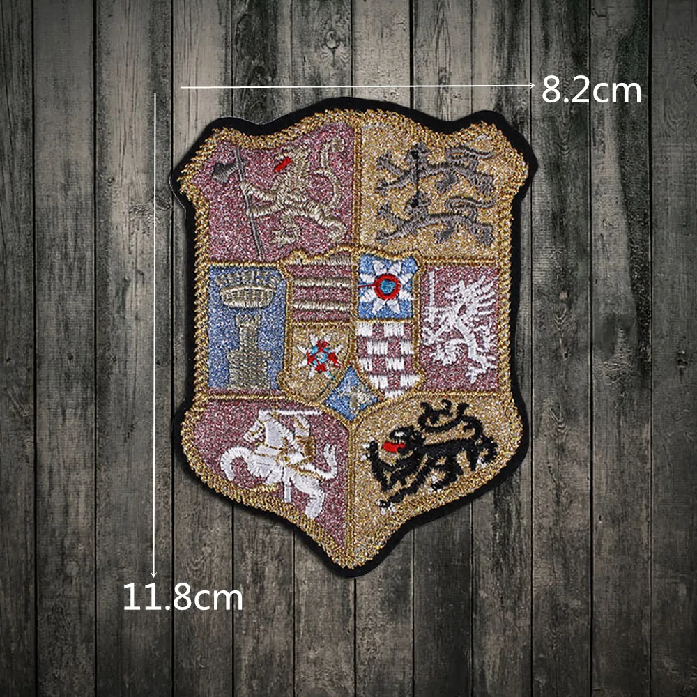 Блестящие золотистые Корона Золотая Звезда значки пони ткани патчи Вышивка