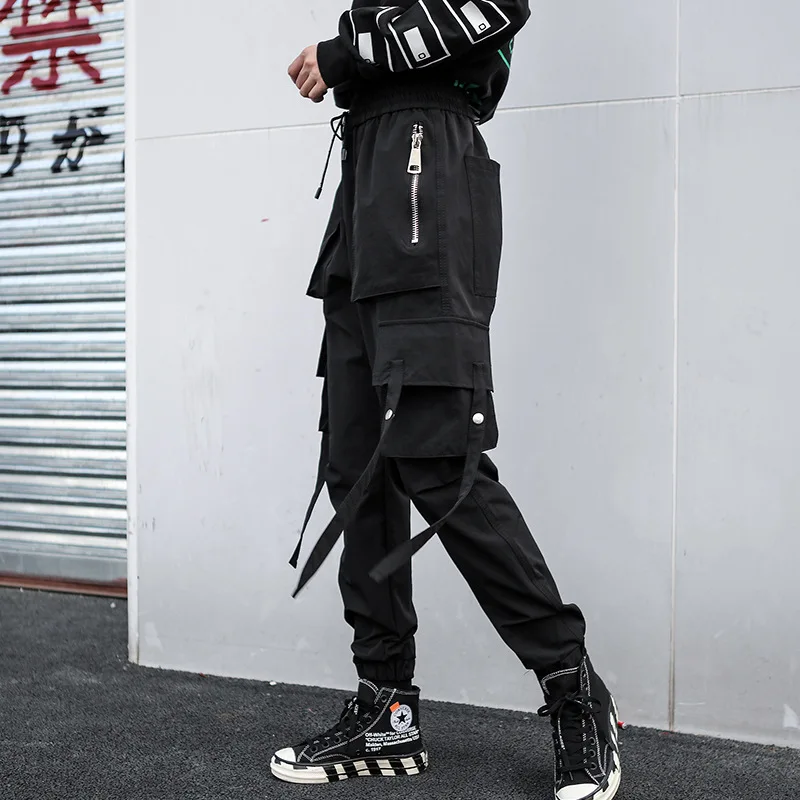 Весна-лето уличная одежда брюки-карго женские повседневные джоггеры черные