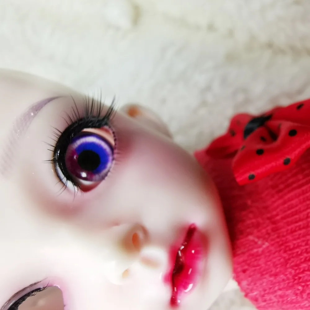 2 вида цветов розовые фиолетовые глаза bjd для игрушек sd глазные яблоки 1/3 1/4 1/6 BJD