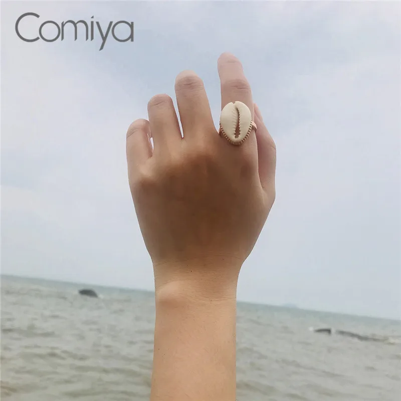 Кольца ракушки Comiya мозаика Этнические украшения из сплава цинка золотого цвета