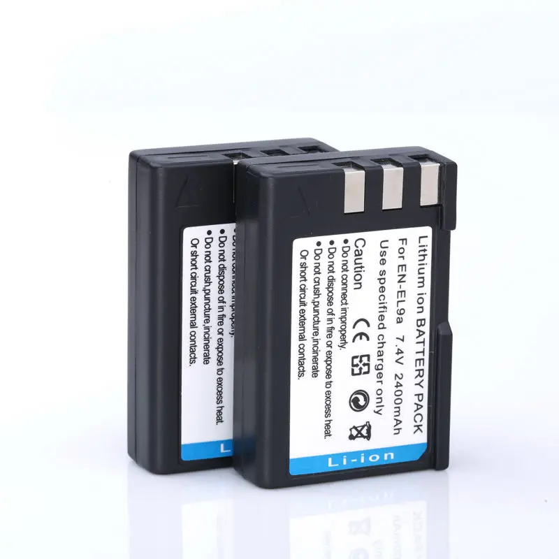 2 шт. EN-EL9 EL9 EN-EL9a RU EL9a литий-ионный аккумулятор цифровой Камера Батарея + Dual USB
