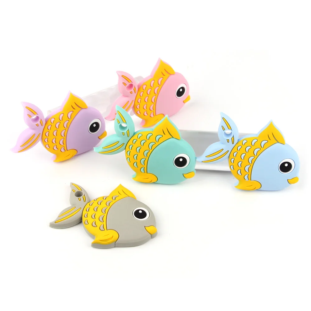 TYRY. HU 1 шт. Силиконовые Прорезыватели BPA Free Mordedor Fish игрушки Детские Силиконовые для Прорезывание Зубов Бусины жевательные подвески для новорожденного ожерелья подвески