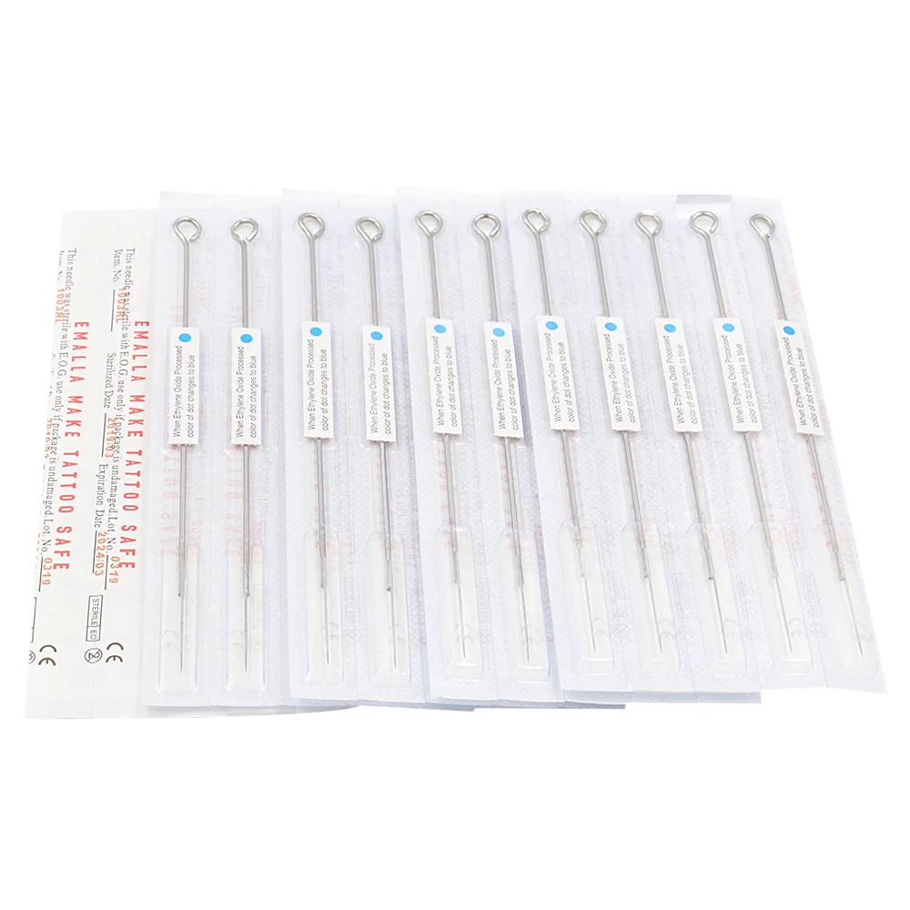 

50PCS Professional Disposable Sterile Tattoo Needles 1003RL Size Blue Dot 0.30mm Tattoo Needles Supply For Tattoo Machine