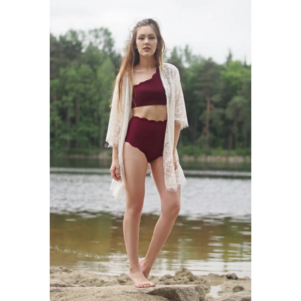 ZAFUL бикини на одно плечо волнистый 2018 женский купальник Maillot De Bain Femme сексуальный