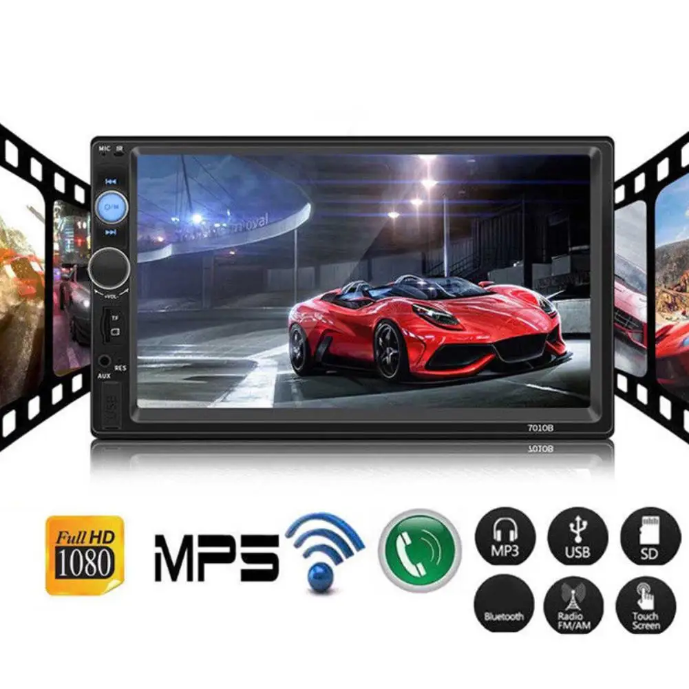 7010B 2DIN автомобиль радио Bluetooth 7 дюймов HD стерео изображение заднего вида USB MP5 плеер