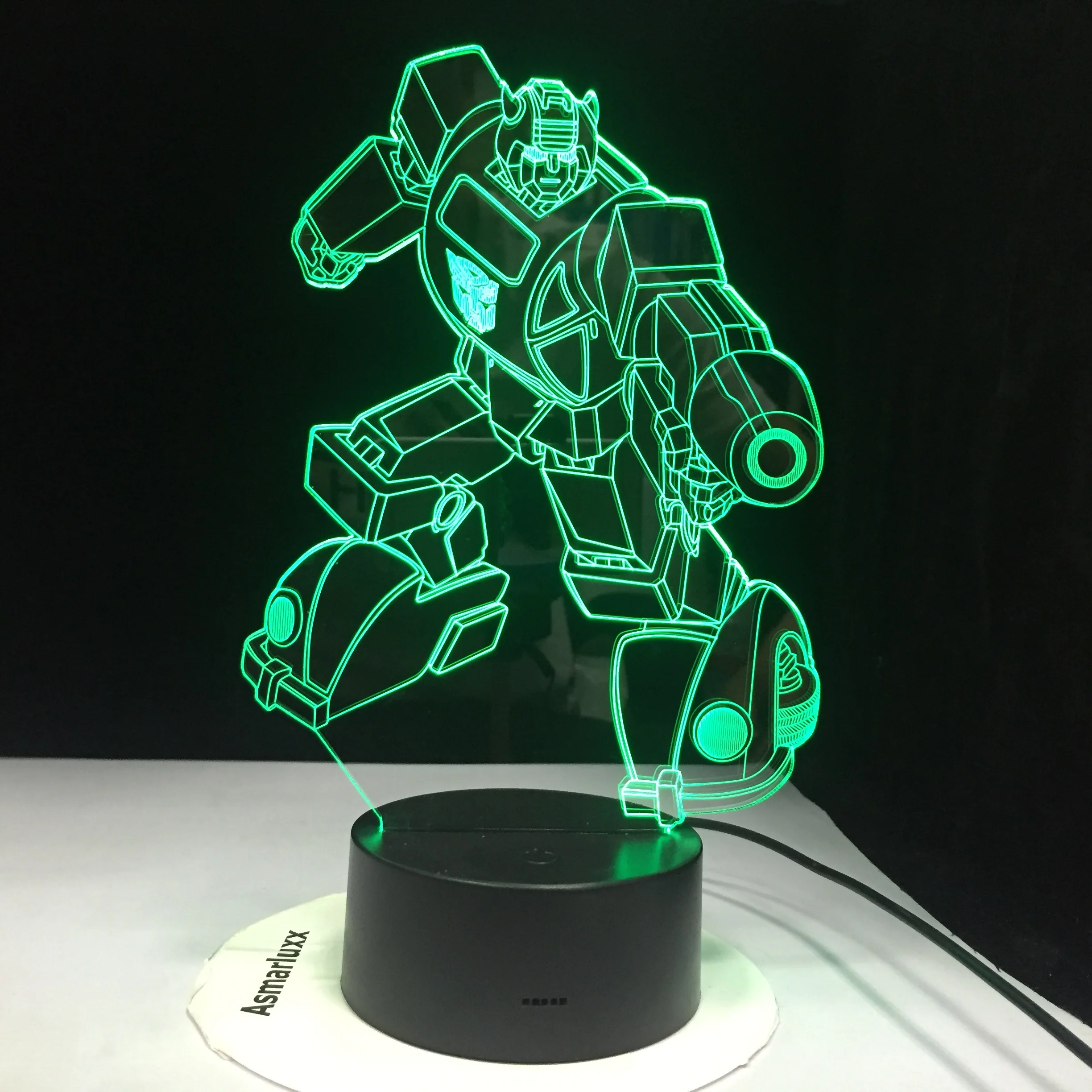 Новый цветной светодиодный 3d-светильник с роботом 7 цветов автоматическое
