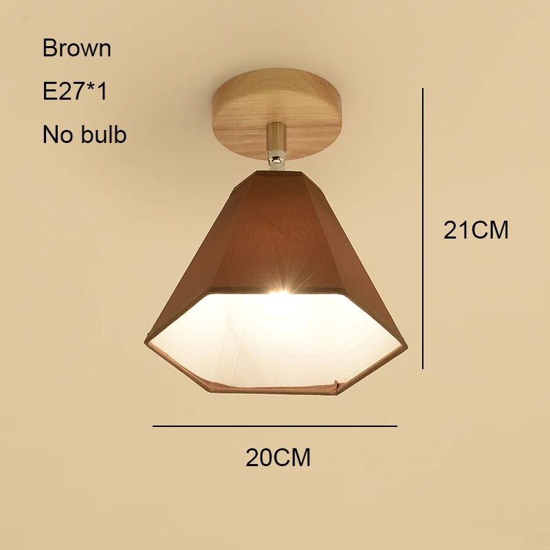 07 No bulb Винтажные промышленные светодиодные потолочные светильники деревянные Хрустальные потолочные лампы заподлицо лампа с плафоном для гостиной спальни коридора прохода - Цвет корпуса: 07 No bulb