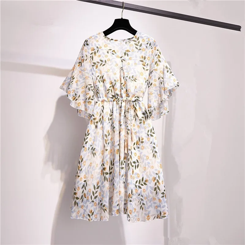 Летнее шифоновое платье с цветочным принтом Vestidos Mujer 9 видов цветов эластичные
