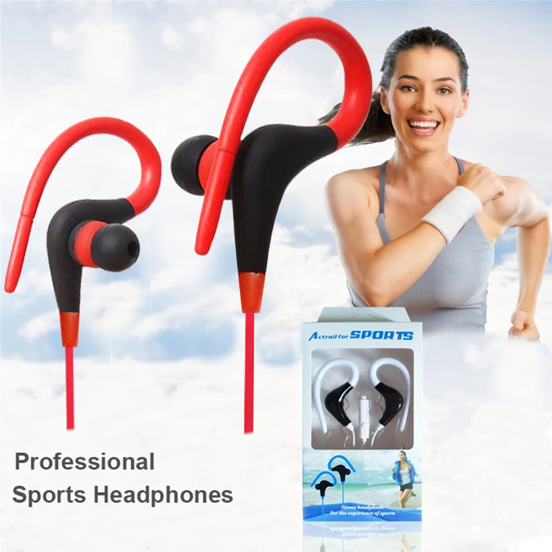 Наушники спортивные беговые наушники стерео гарнитура 3 5 мм свободные руки