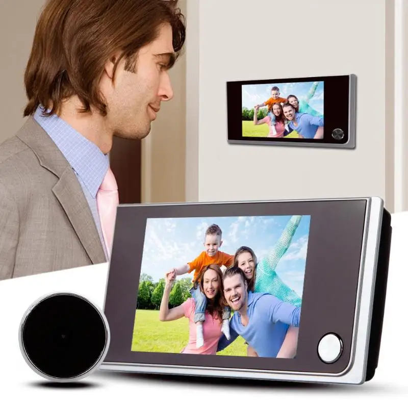 

3.5 inch LCD Color Screen Digital Doorbell 120 Degree Door Eye Doorbell Electronic Peephole Door Camera Viewer Outdoor Door Bell
