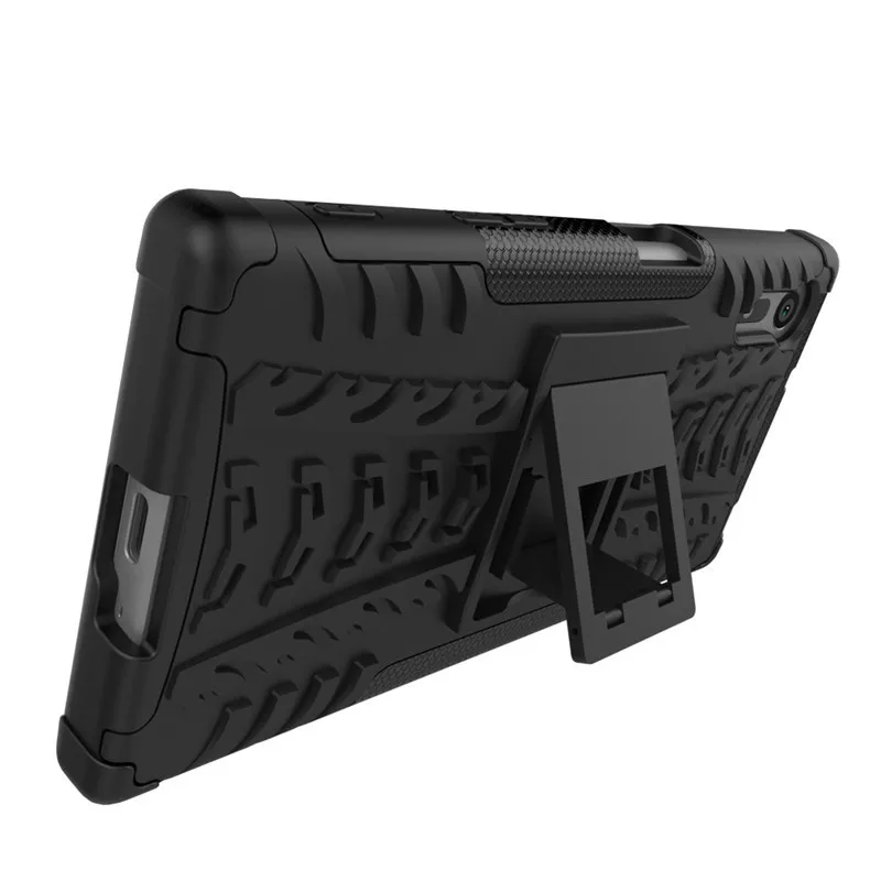 1 двухслойный противоударный чехол с откидной ножкой для телефона Sony Xperia XZ F8332 F8331